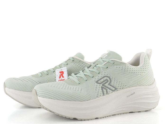 Rieker Sport dámské tenisky na klínku světle zelené W4101-52