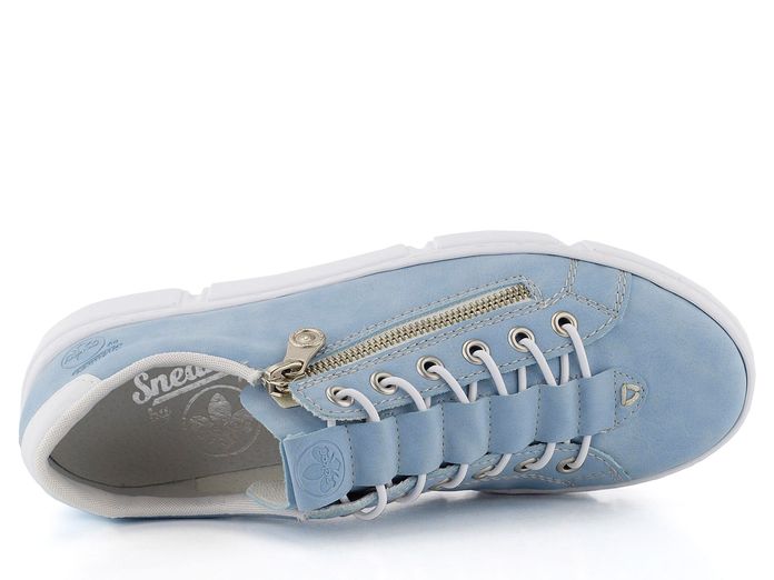 Rieker světle modré sneakers polobotky se zipem N5952-10