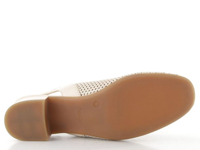 Rieker prořezávané lodičky s volnou patou porzellan/cliff 43458-60