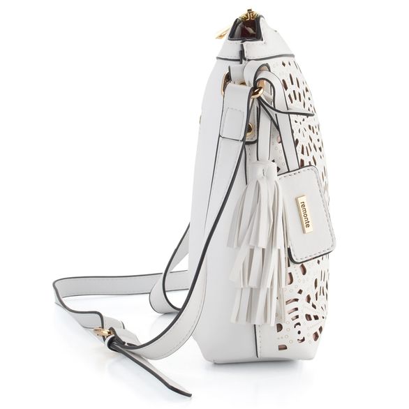 Remonte bílá prořezávaná crossbody kabelka Q0630-80