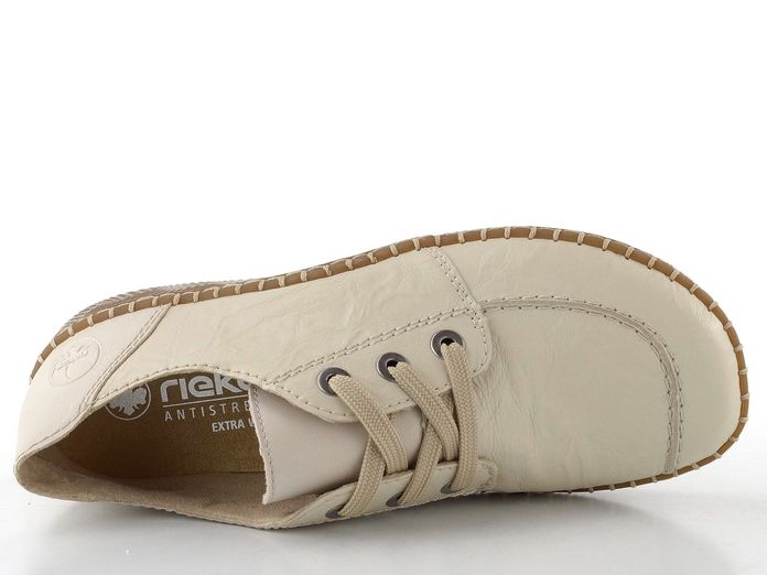 Rieker šněrovací polobotky krémové N2402-60