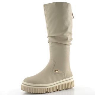 Rieker řasené kozačky s membránou crema Y6370-60