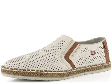 Rieker vzdušné pánské polobotky bílé B5297-80