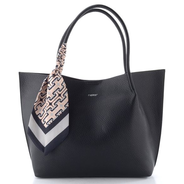 Rieker shopper kabelka se stuhou a vnitřní etují černá H1399-00