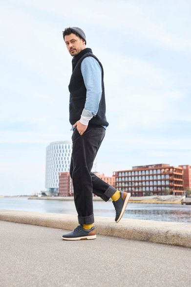 Rieker pánské šněrovací polobotky s membránou tmavě modré B3317-14