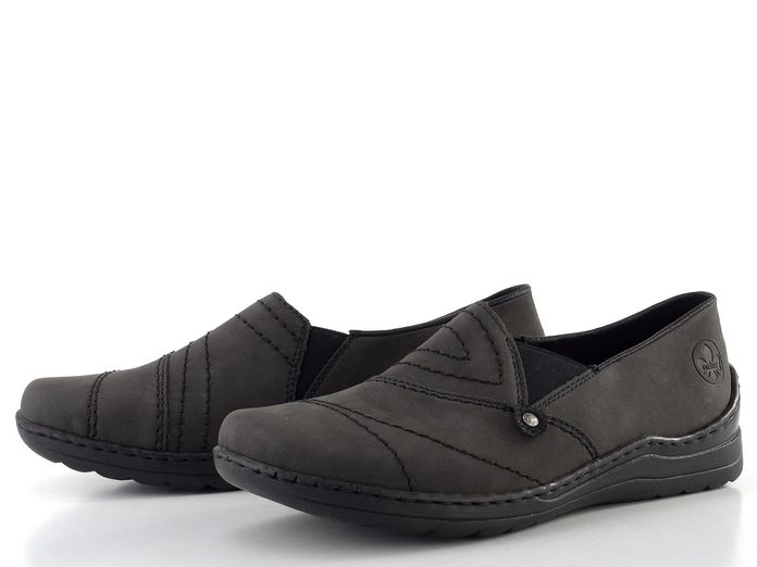 Rieker prozouvací polobotky anthrazit/schwarz 48961-45