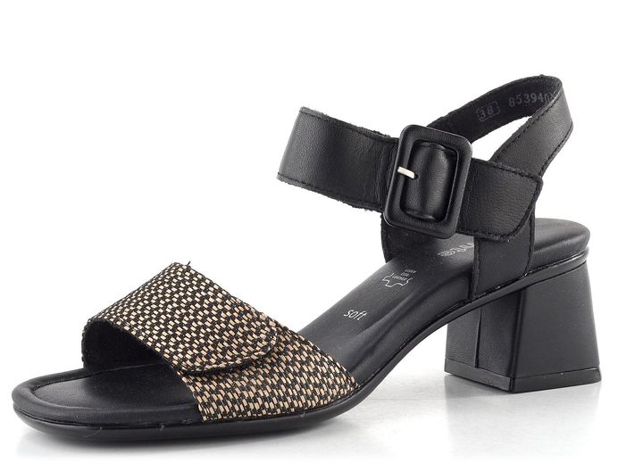 Remonte černé sandály na podpatku D1K51-04