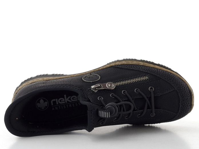 Rieker prozouvací polobotky černé N3267-01