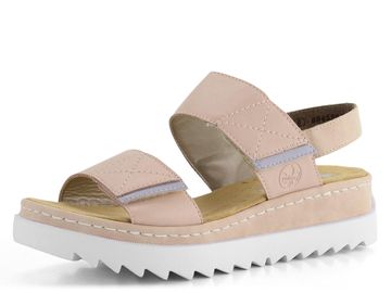 Rieker sandály na klínku růžové V4475-31