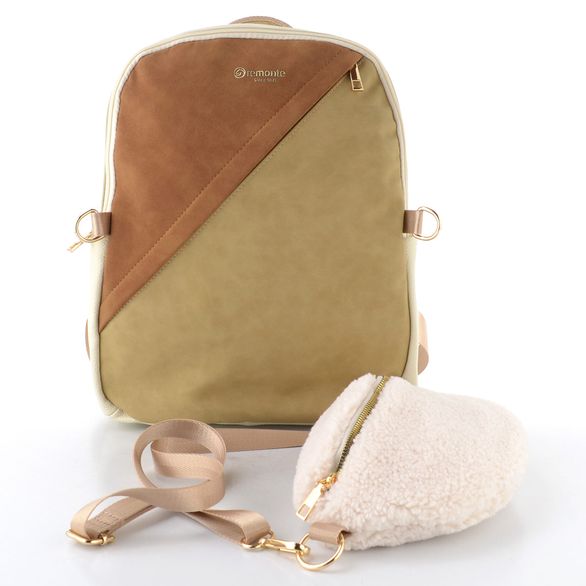 Remonte městský batoh s ledvinkou crema/sand/reh/ivory Q0533-61