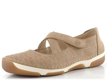 Rieker polobotky s upínacím páskem camel 55958-20