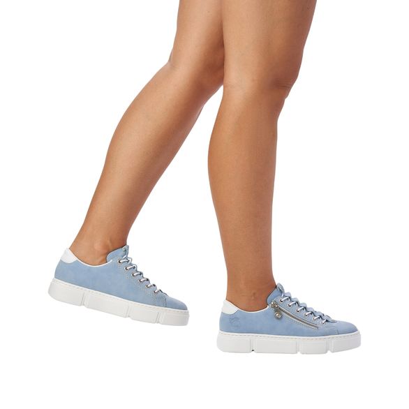 Rieker světle modré sneakers polobotky se zipem N5952-10