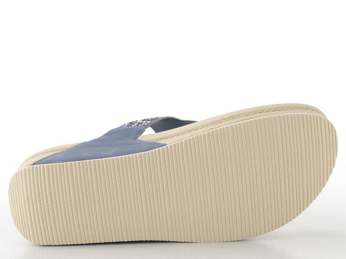 Rieker žabky s kamínky indigo V1465-14