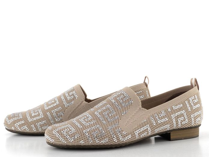 Rieker textilní třpytivé mokasíny ginger 51953-62