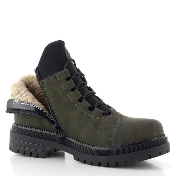 Rieker šněrovací kotník s membránou forest/schwarz Y3163-54