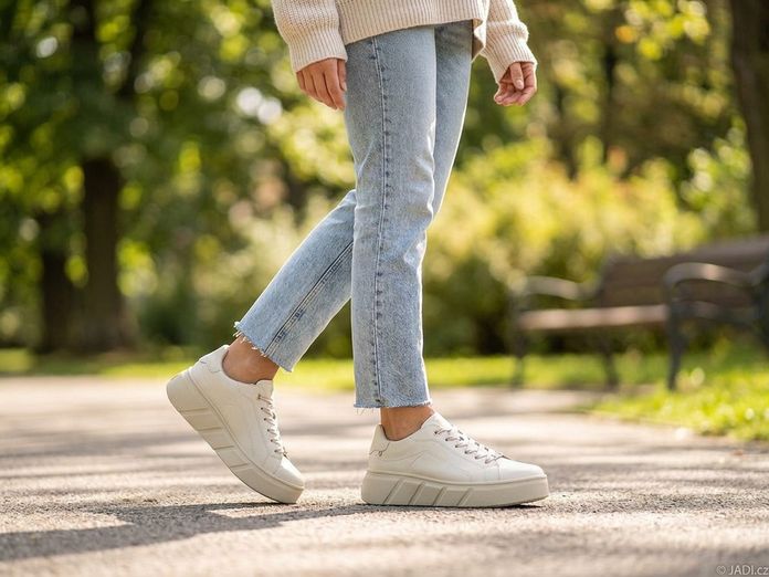Rieker Sport dámské tenisky offwhite W2601-82