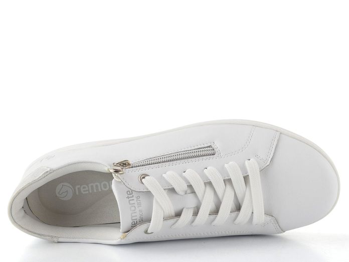 Remonte bílé polobotky se zipem D1E03-81