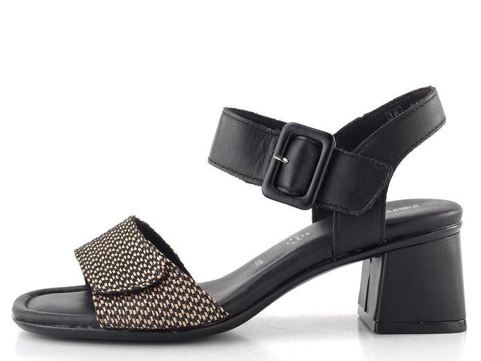 Remonte černé sandály na podpatku D1K51-04