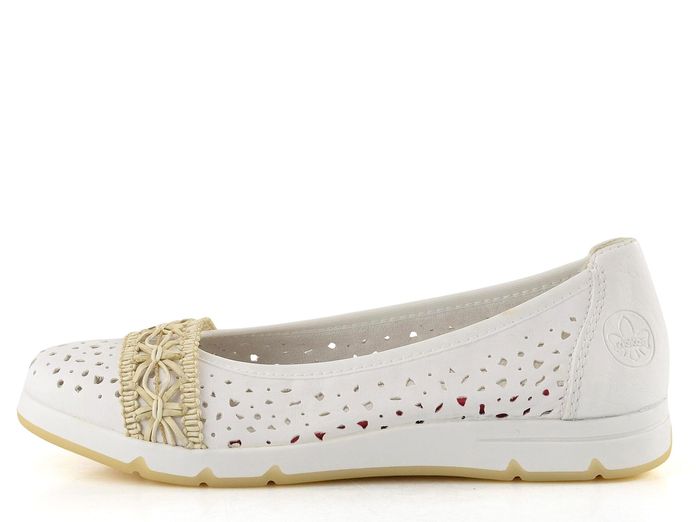 Rieker prodyšné baleríny offwhite L3062-80