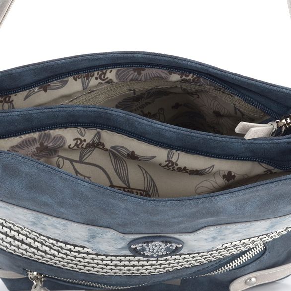 Rieker kombinovaná crossbody kabelka modrá H1346-16
