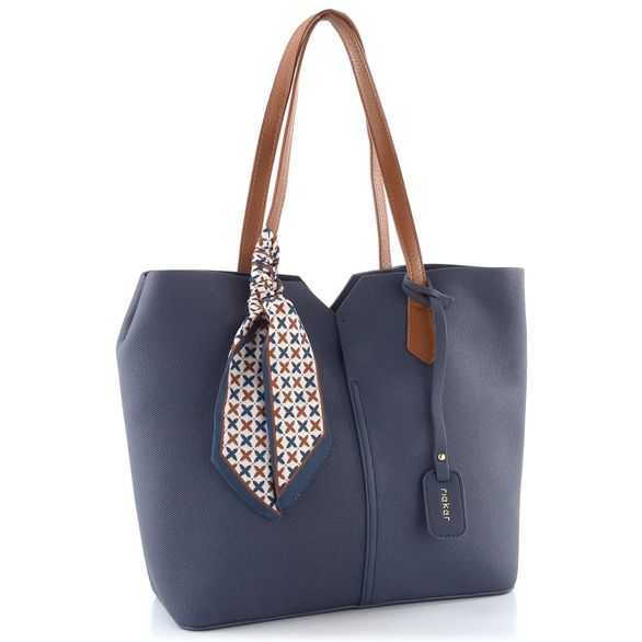 Rieker shopper kabelka se stuhou ozean H1045-14