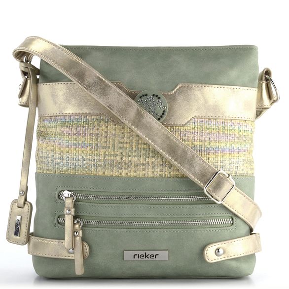 Rieker kombinovaná crossbody kabelka zeleno-zlatá H1346-52