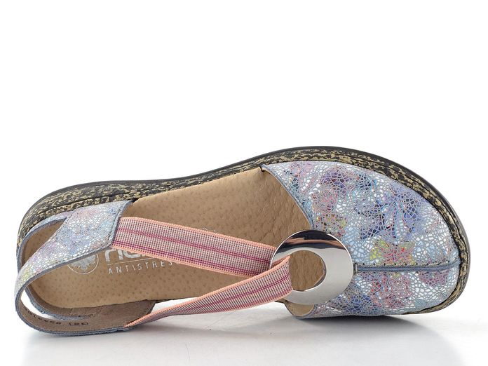 Rieker sandály s gumičkou a plnou špičkou adria-multi 46361-90