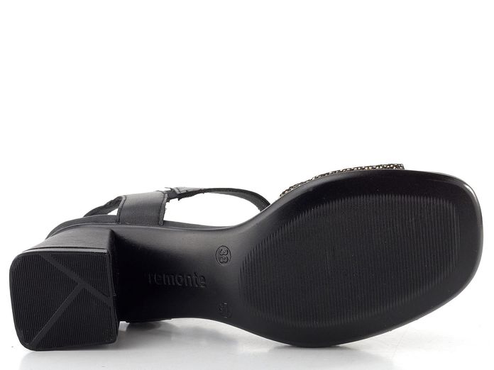 Remonte černé sandály na podpatku D1K51-04