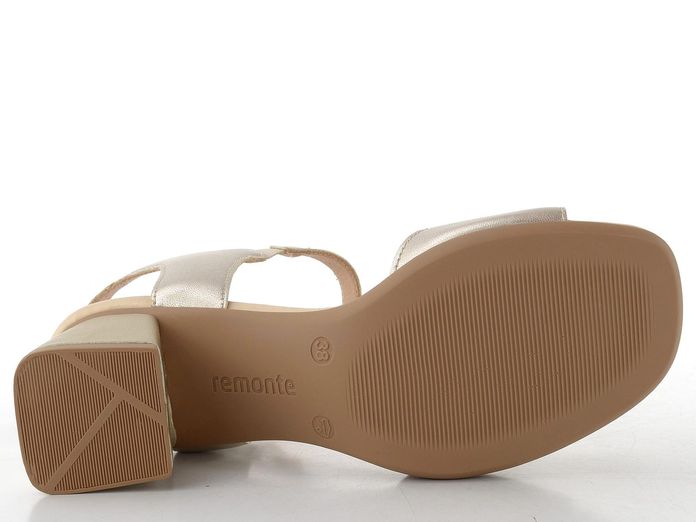Remonte sandály na podpatku palegold D1K54-90