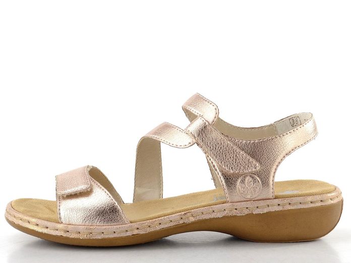 Rieker kožené sandály kupfer 659C7-89