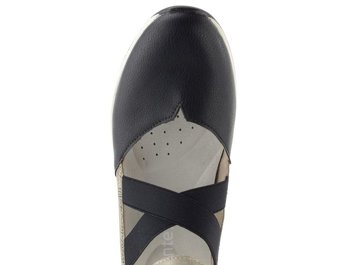 Remonte otevřené polobotky s plnou špičkou a patou černé D2411-03