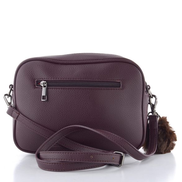 Remonte sešívaná crossbody kabelka s přívěškem vínová/fialová Q0674-35