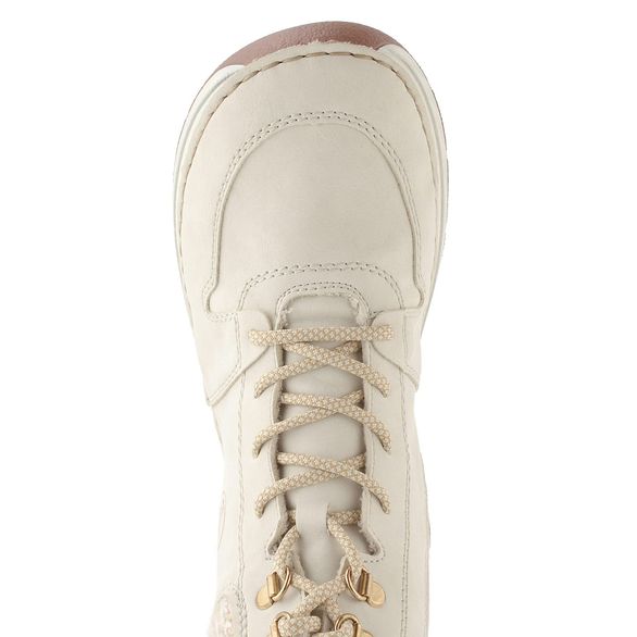 Rieker šněrovací kotník crema/offwhite-metallic 44555-60