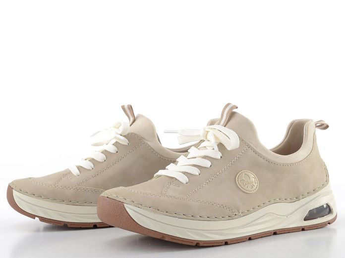 Rieker šněrovací polobotky ginger/perlcreme 44562-62