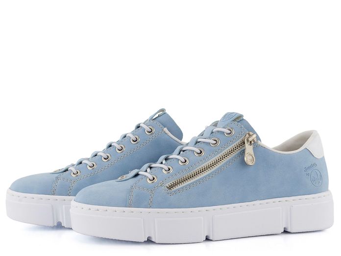 Rieker světle modré sneakers polobotky se zipem N5952-10