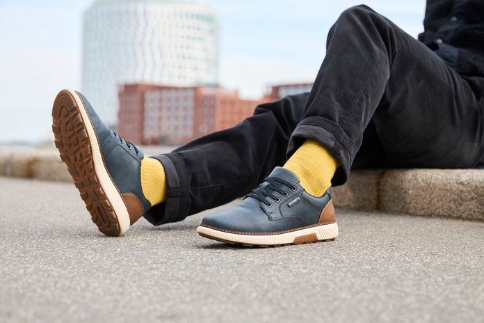 Rieker pánské šněrovací polobotky s membránou tmavě modré B3317-14