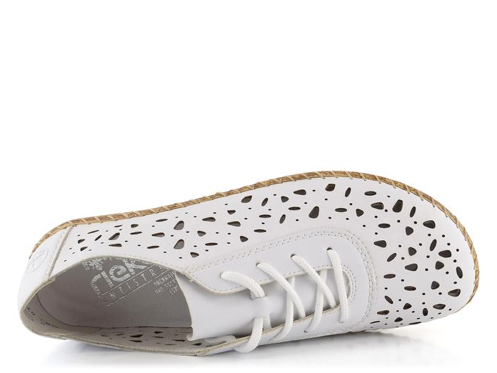 Rieker bílé perforované polobotky 44800-80
