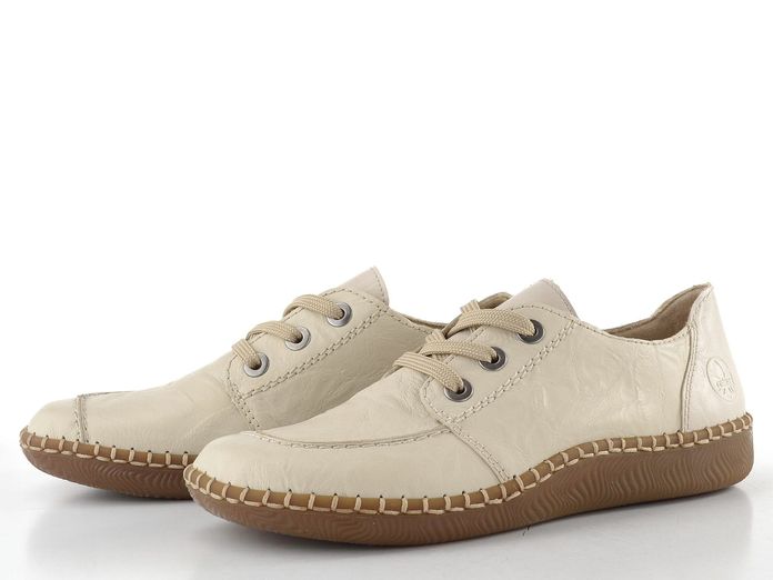 Rieker šněrovací polobotky krémové N2402-60