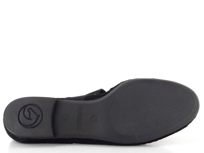 Remonte prořezávané baleríny s nártovým páskem černé D0K18-02