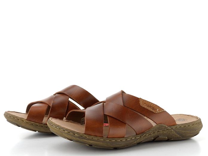 Rieker pánské pantofle hnědé 22092-24