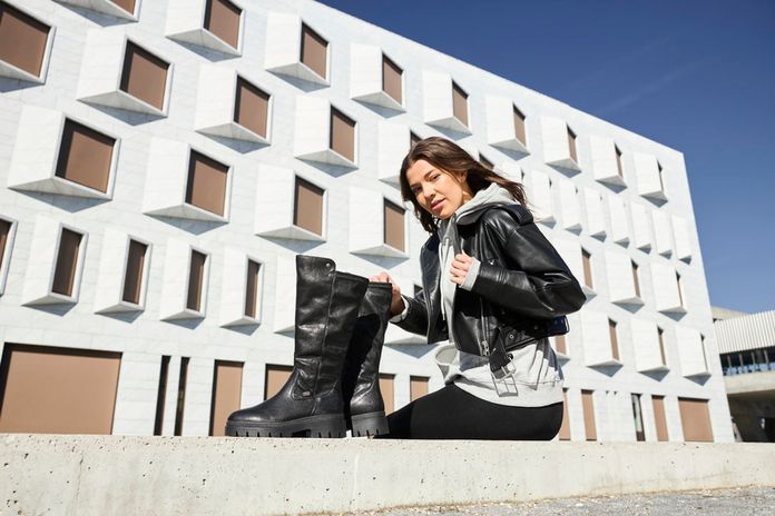 Rieker černé kozačky s membránou Z9490-00