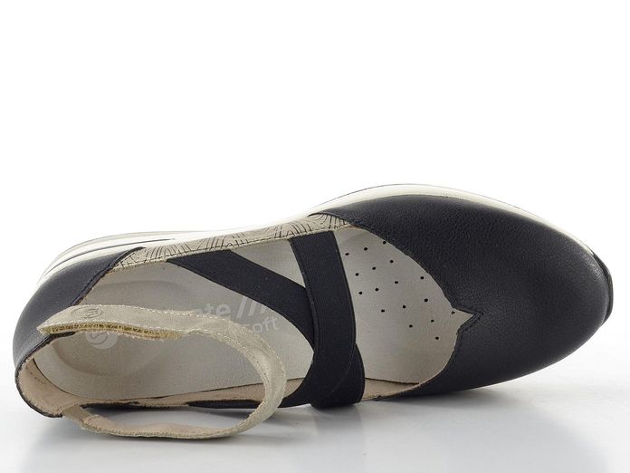 Remonte otevřené polobotky s plnou špičkou a patou černé D2411-03