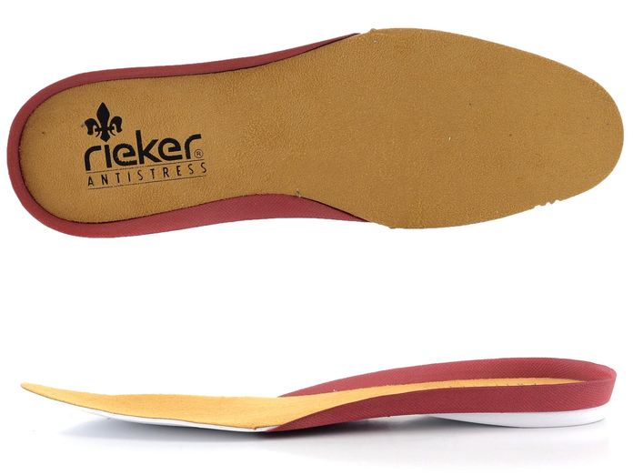 Rieker červeno-šedé polobotky sportovní módy 06314-40