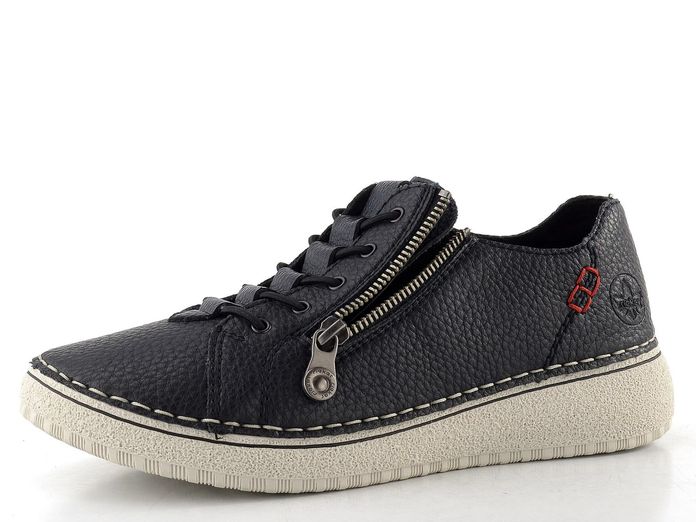 Rieker polobotky se zipem tmavě modré 50965-14