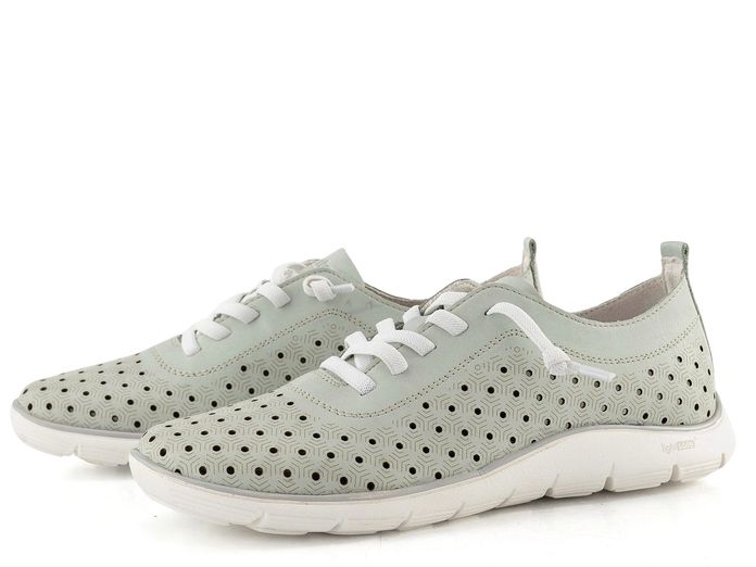 Remonte zelené prořezávané polobotky D3G03-52