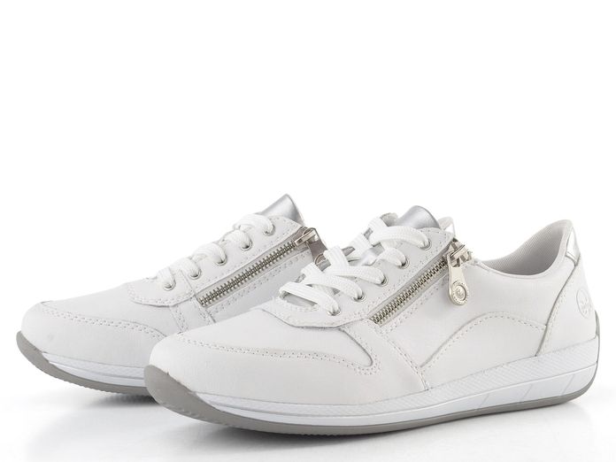 Rieker tenisky se zipy bílé N1100-81