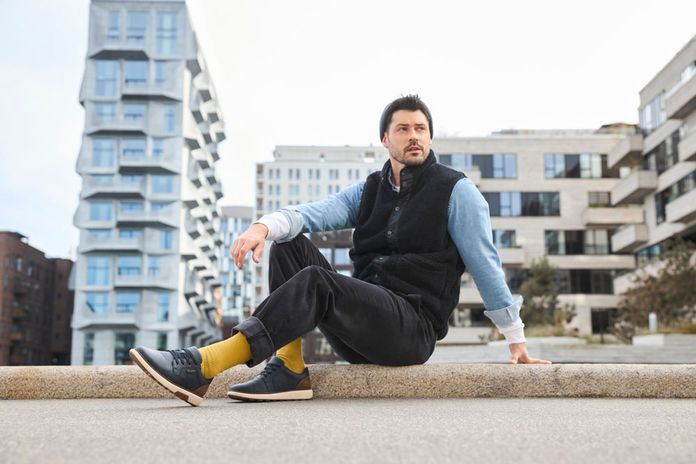 Rieker pánské šněrovací polobotky s membránou tmavě modré B3317-14