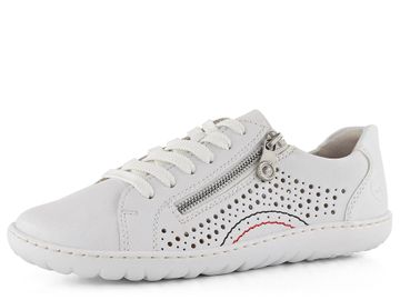 Rieker vzdušné šněrovací polobotky se zipem bílé 52824-80