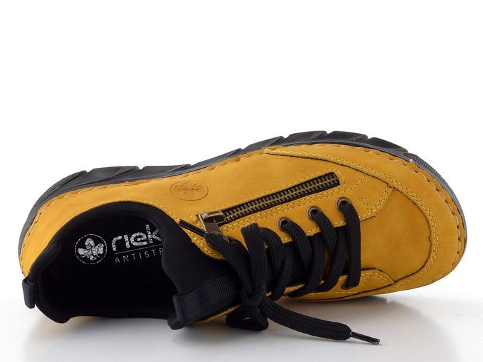 Rieker žluté šněrovací dámské polobotky 55073-68