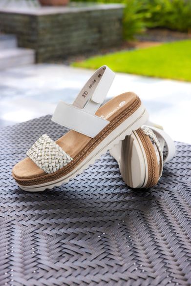 Remonte sandály na platformě Weiss/Gold D0Q56-80